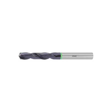 HOLEX Pro Steel Solid Carbide Drill, 13/32 inch Dia, 140 Deg Point Angle, TiAlN Coated, Plain Shank 122501 13/32
